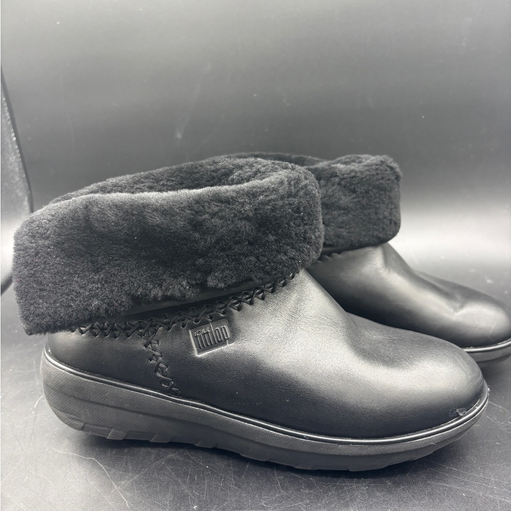 Black Fur-Lined Women's Shoes by Fitflop